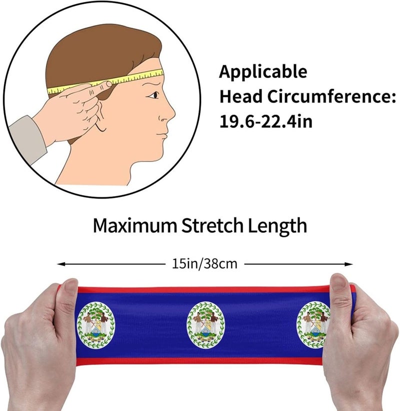 AKMCBSH National Flags Sports Sweatband Head Bands for Women Men - Moisture-Wicking Non-Slip Headband for Running Yoga Workout Fitness and Gym - Image 3
